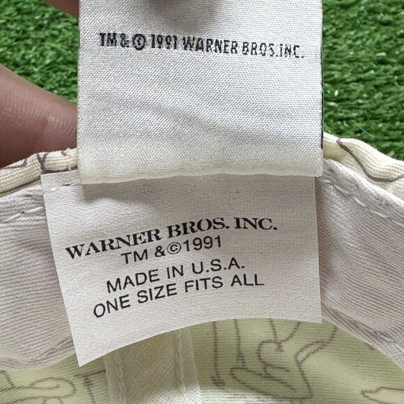 VTG 1991 Looney Tunes SnapBack Hat Lot AOP Taz Daffy Duck Cartoon 90s USA Retro - Picture 8 of 16